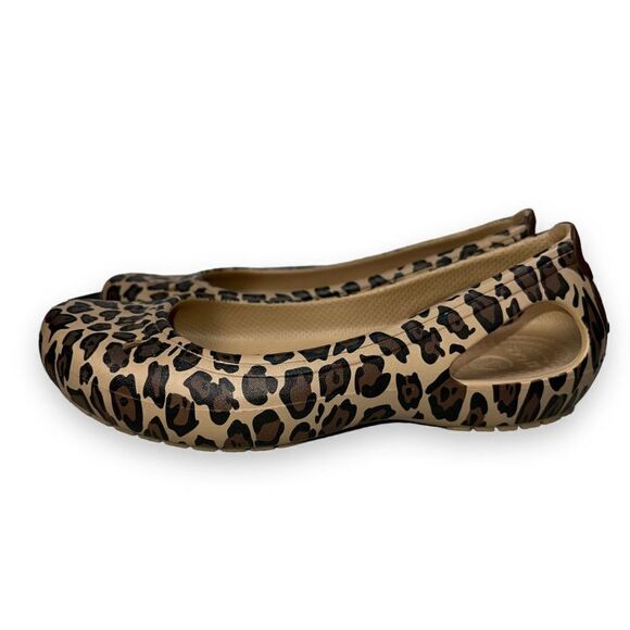Crocs Kadee Leopard Print Slip-on Comfort Shoes Women's 5 - Picture 2 of 11